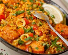 Salmon Paella