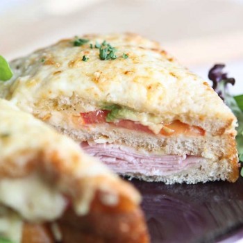 Avocado and Tomato Croque Monsieur recipe